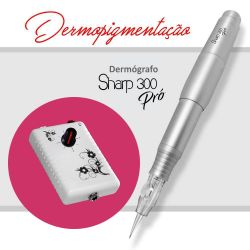 Dermografo Sharp 300 PRO (PRATA) + Fonte Analogica Baby