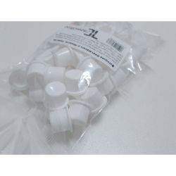 Batoque descartavel TC COSMETICS - Branco para anel plastico (Pct 50 unid.)