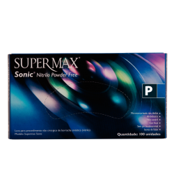 Luva Sonic Nitrilo sem Pó -(P)- Cx  Supermax c/ 100 unids  (Promoção)